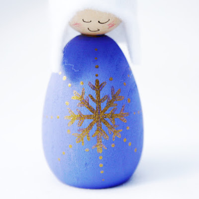 Blue Snowflake Cornish Pixie Elf Blue Snowflake Cornish Pixie Elf