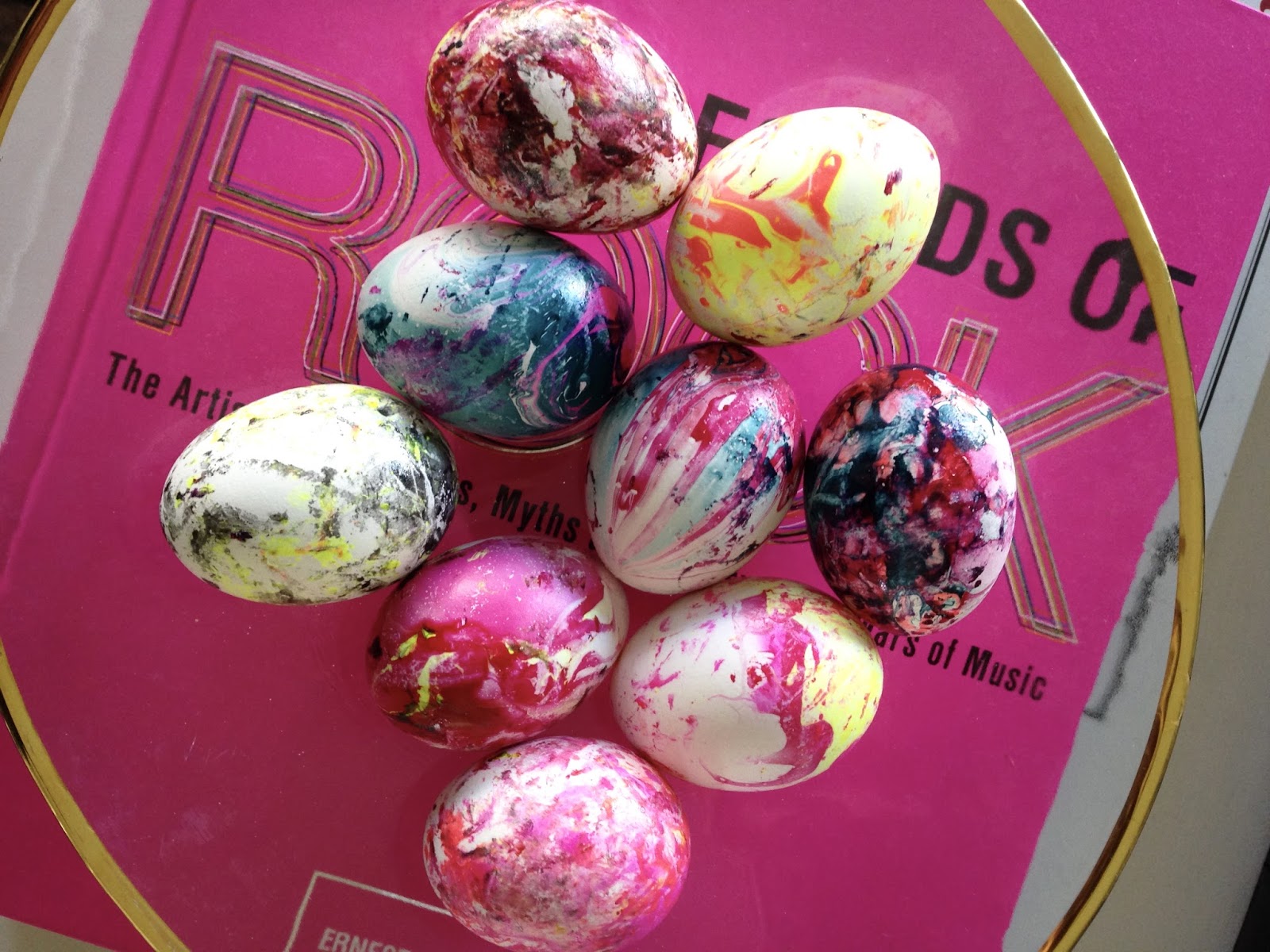 Life Love Larson Marbleized Easter Eggs Using Nail Polish