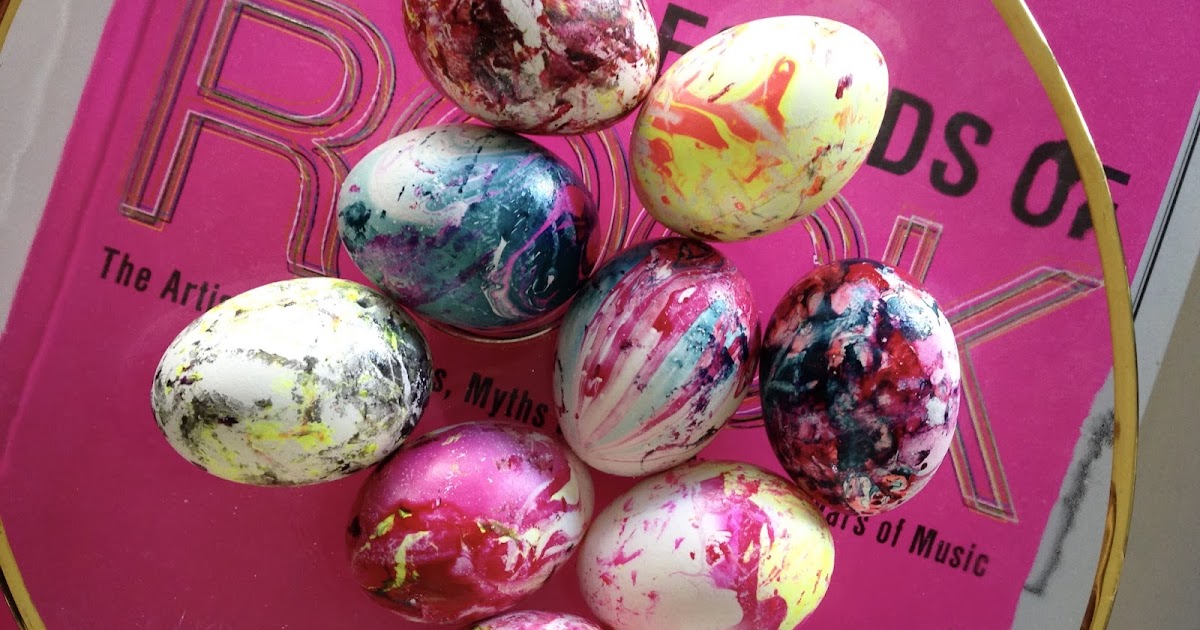 Life Love Larson Marbleized Easter Eggs Using Nail Polish