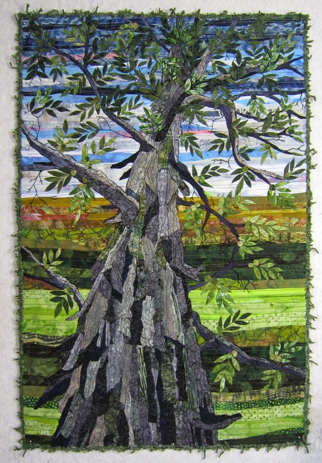 Barbara Strobel Lardon Art quilts: THE HICKORY TREE