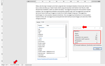 Cara Mengetahui Statistik Dokumen Word Cara Mengetahui Statistik Dokumen Word