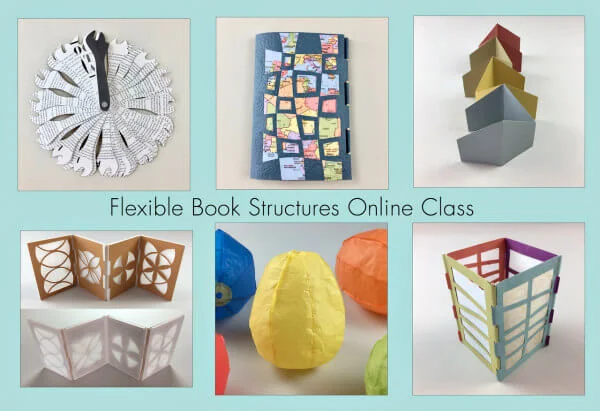 6 handmade flexible artist book structures