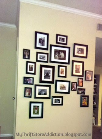Gallery wall of family photos