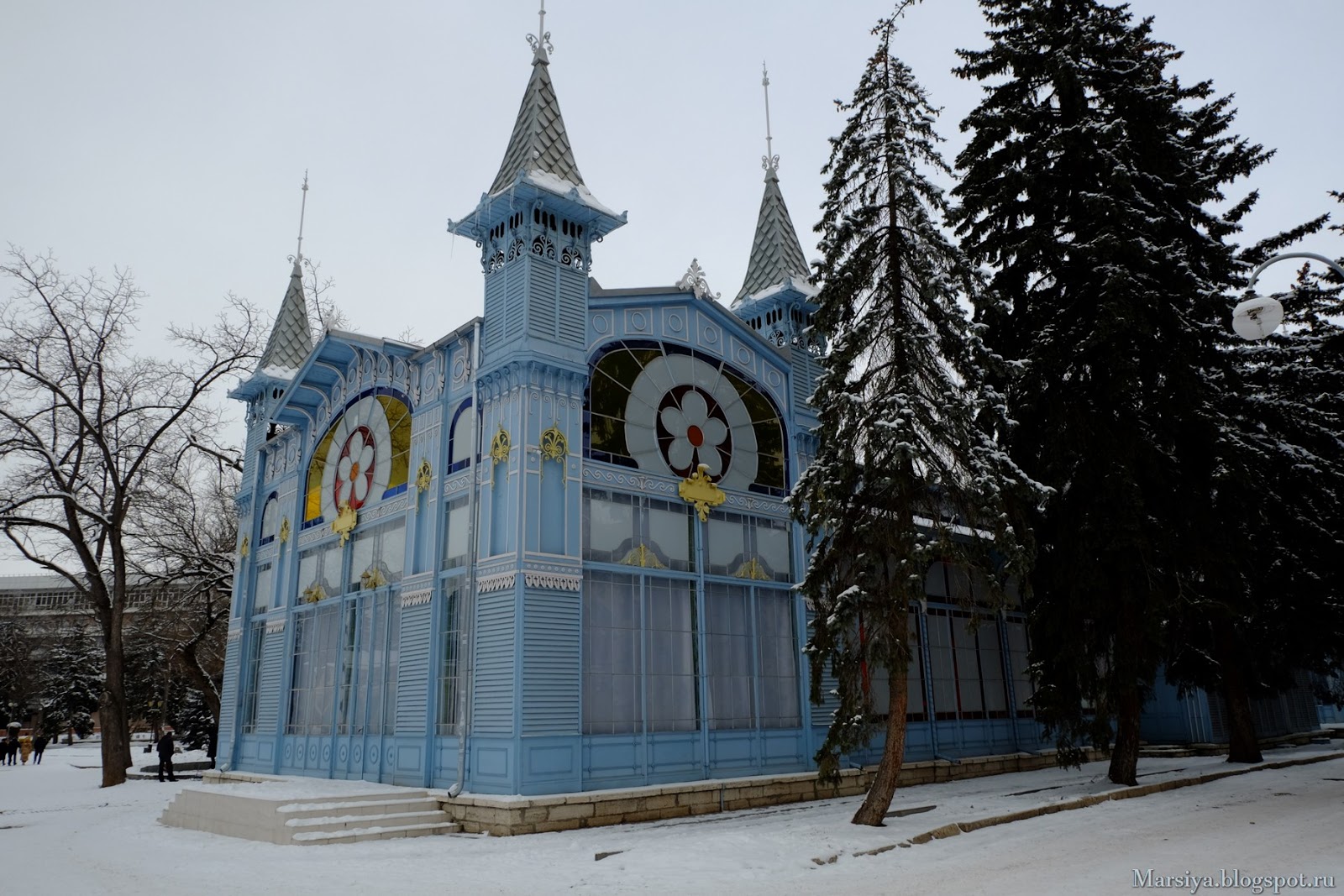 Парк цветник в Пятигорске зимой