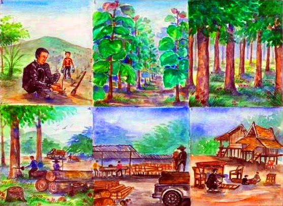 Forest Art Drawn by Orphans