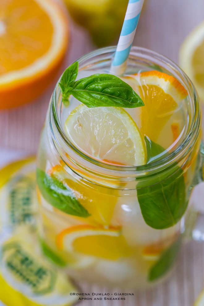 True Lemon Orange Basil Lemon Water