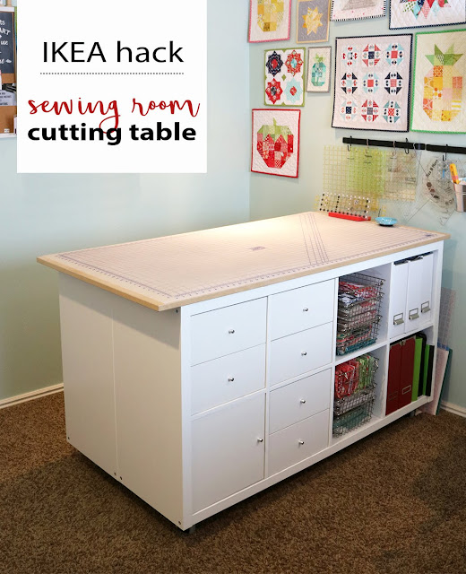 A Bright Corner DIY Sewing Room Cutting Table IKEA Hack