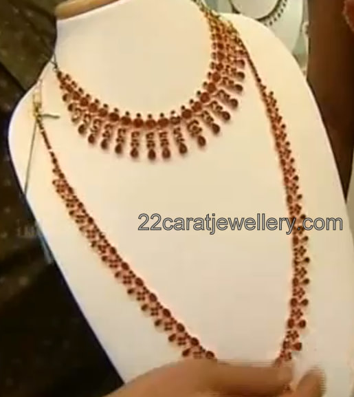 Ruby Bridal Set and Long Chain 2 - Jewellery Designs