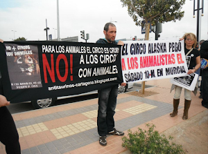Crónica del acto frente al Circo Alaska en Cartagena: (17-3-2012)