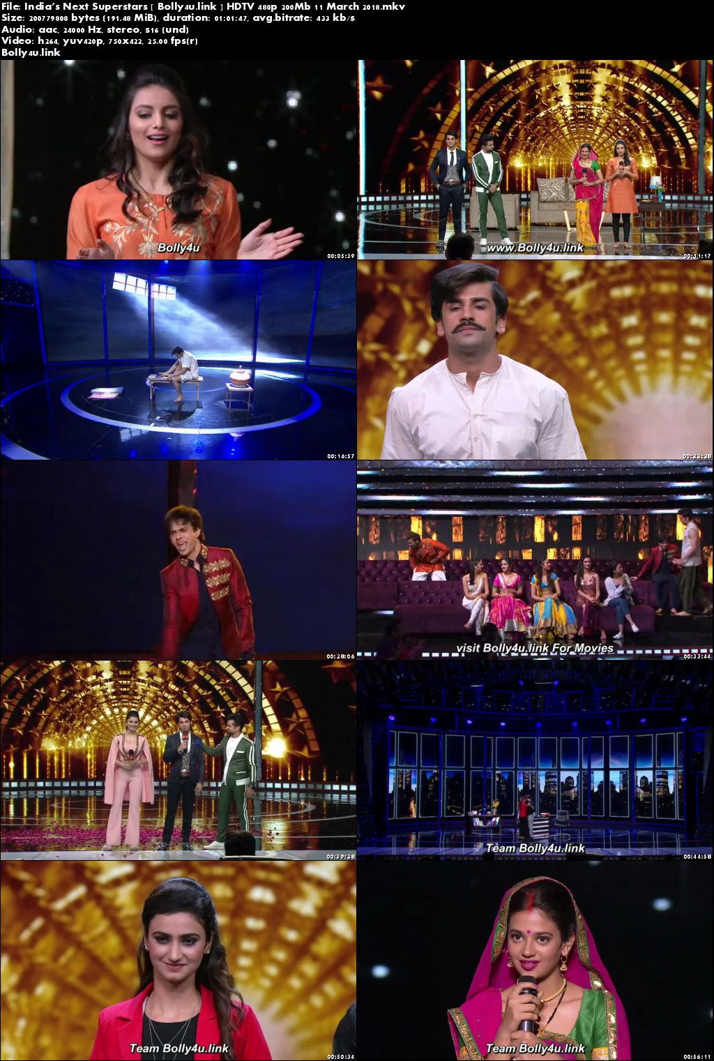 Indias Next Superstars HDTV 480p 200Mb 11 March 2018 Download