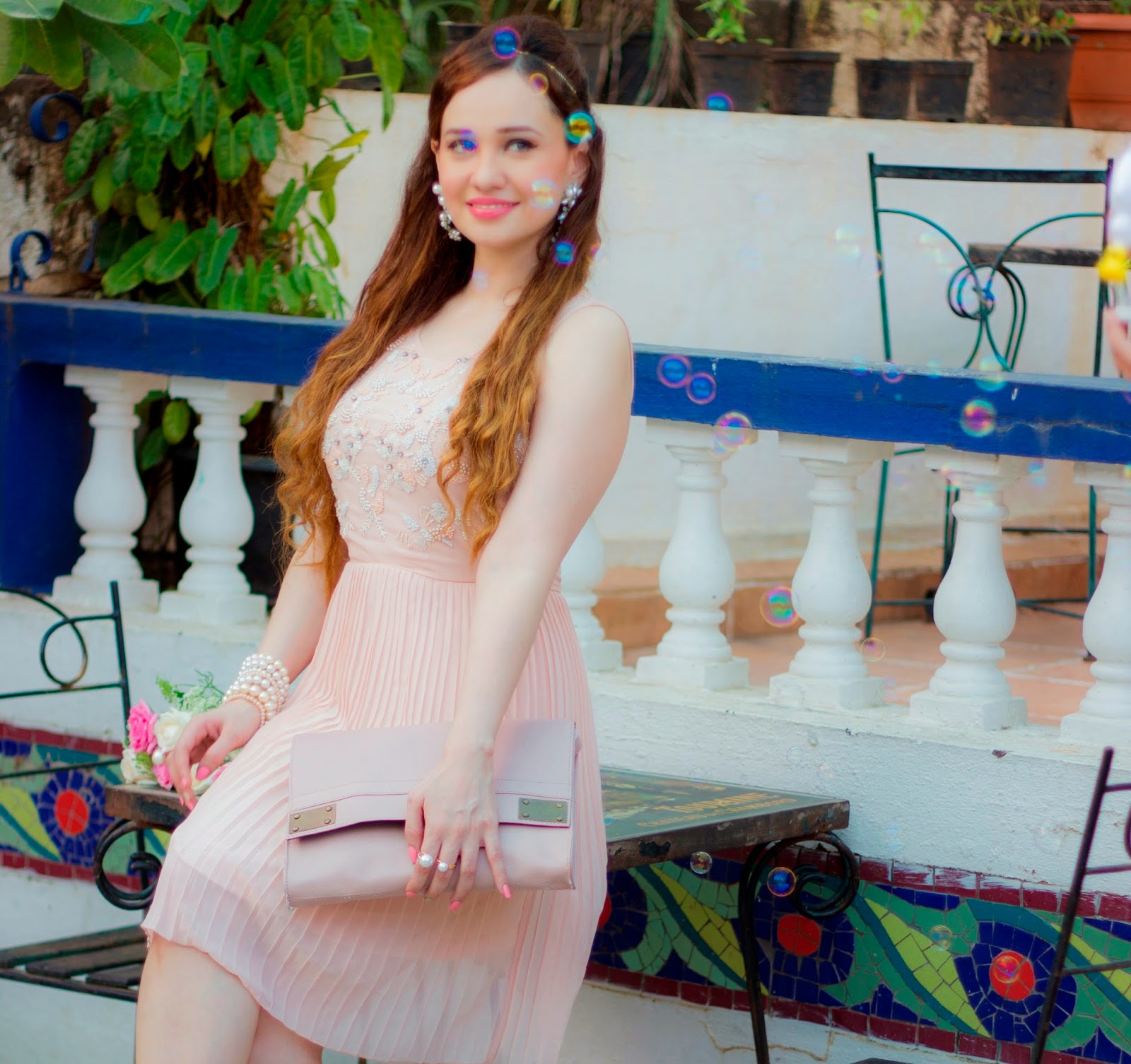 Vero Moda Marquee Powder Pink Dress by Karan Johar