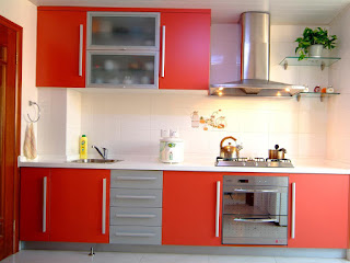 Design of Kitchen Cabinet - Simple Grey and Red Design-of-Kitchen-Cabinet-Simple-Grey-and-Red