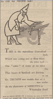 Merlyn Motors Ltd advert on Western Daily News 10 December 1932