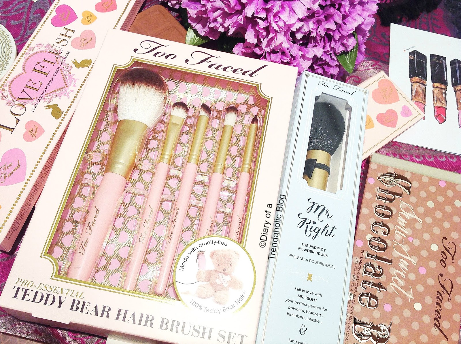 Diary of a Trendaholic Too Faced Teddy Bear Hair Brush Set
