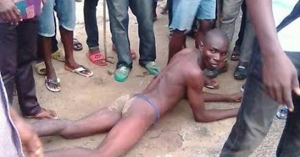 Suspected thief stripped to his underwear after he was allegedly caught ste...