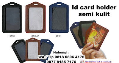 Casing id card kulit, Card holder Leather, Tempat Id card Kulit, Casing id card semi kulit, Name Tag Kulit