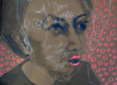 vernavogel portrait & figure drawings of Carmen Paterson at York University, Toronto On.