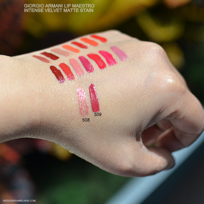 giorgio armani lip maestro swatch