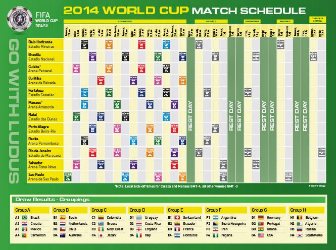 Fifa Brazil 2014 Schedule | World Cup 2014 Picture Fifa Brazil 2014 Schedule | World Cup 2014 Picture