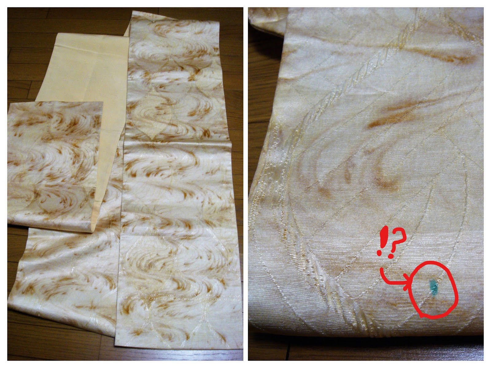 袋帯（全通柄）の二部式帯（二重太鼓の付け帯）|50代60代の普段着物～母の着物からハッピーライフ