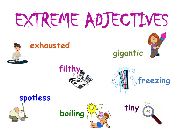 Vocabulary 2 adjectives. Extreme adjectives. Extreme adjectives задания. Упражнения по extreme adjectives. Extreme adjectives frightening.