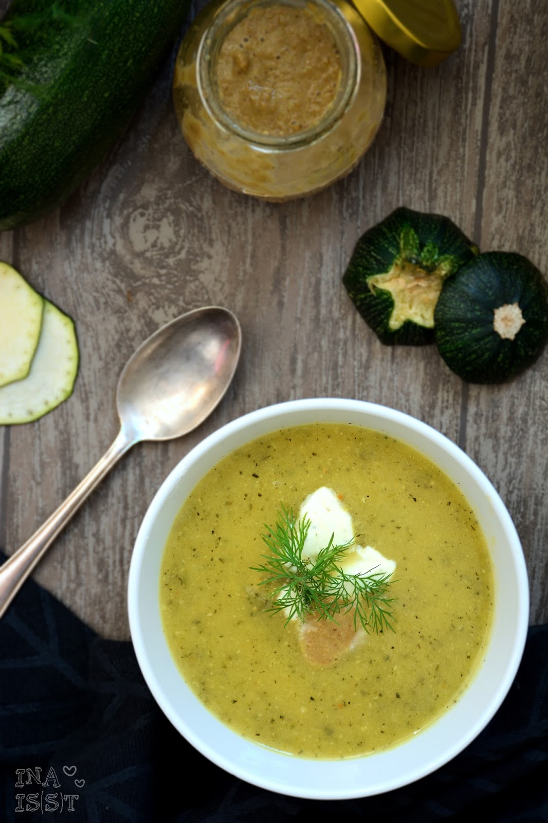 Ina Is(s)t: Zucchini-Senf-Suppe mit Dill / Zucchini soup with mustard ...