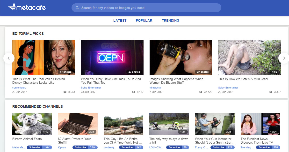 Recommended channels