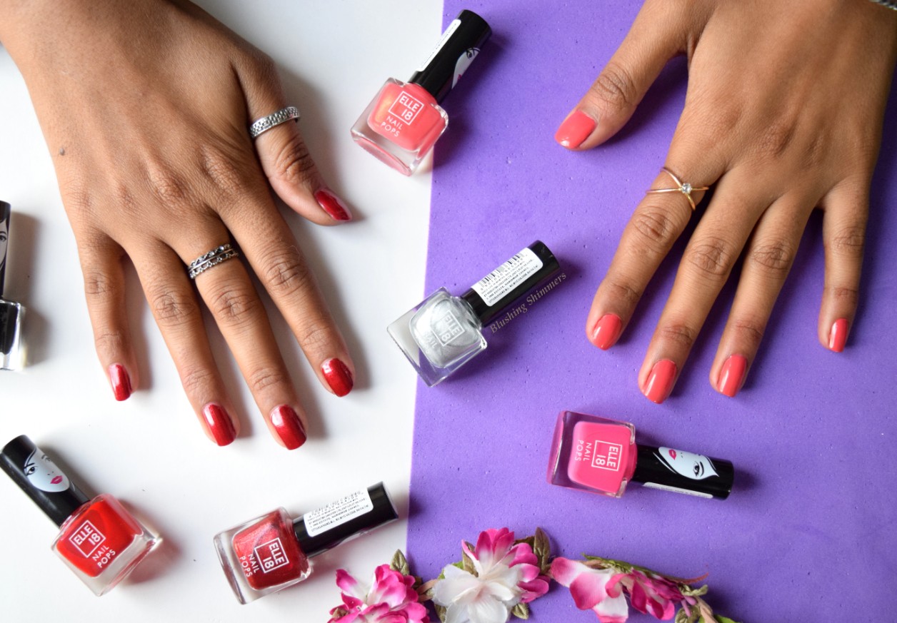 Blushing Shimmers New Elle 18 Nail Pops Swatches