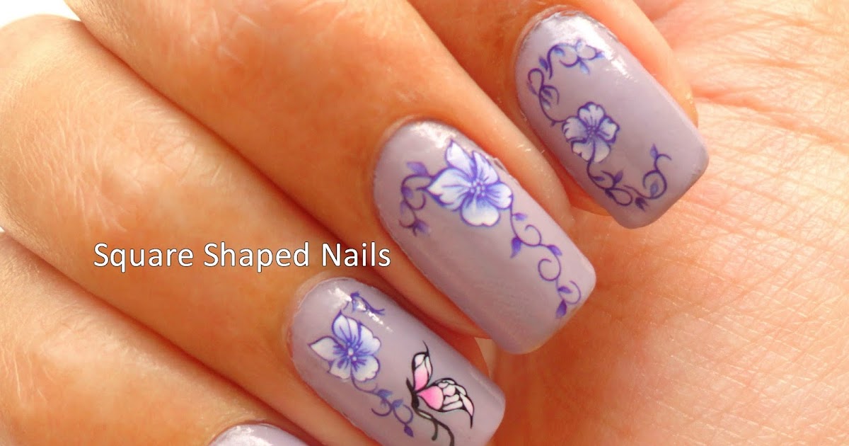 6. Lavender and Green Marble Nail Design - wide 6