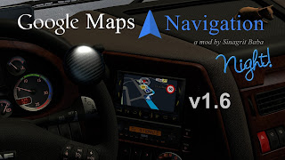 ETS 2 - Google Maps Navigation Night Version 1.6 ets 2 google maps navigation night version v1.6