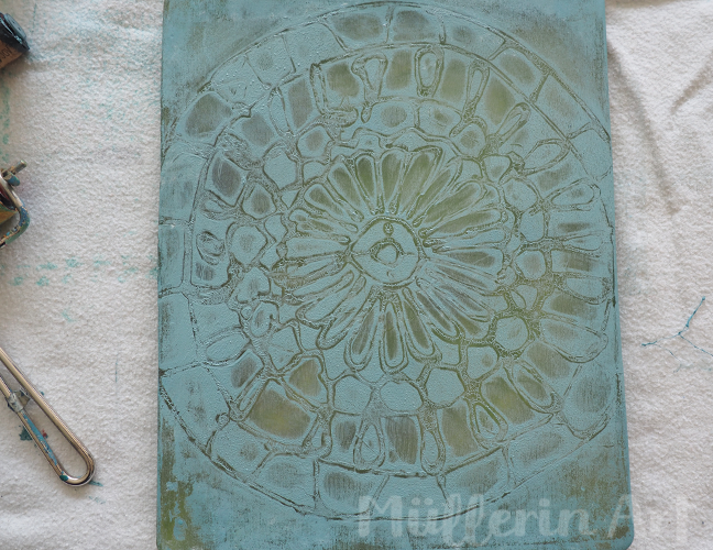Mandala-Heißkleber-Schablonen Gelliprint nach ©muellerinart