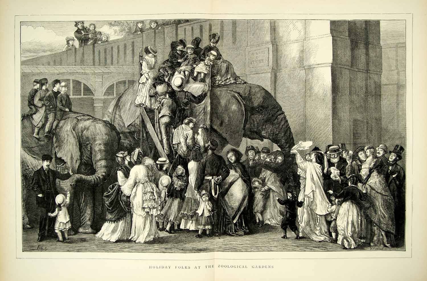 The Circus "NO SPIN ZONE" Vintage Elephant RidesLondon Zoo 1872