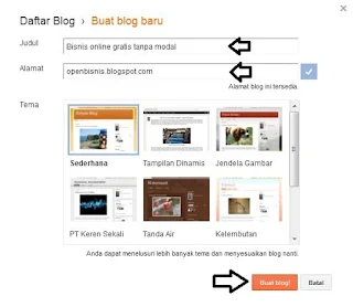 Cara mudah membuat blog gatis di blogger.com