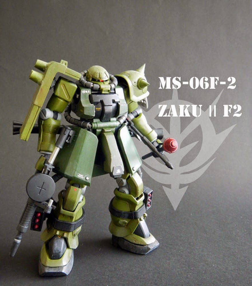 BANDAI HGUC 1/144 MS-06F-2 Zaku II F2 - Gundam Modellbausatz