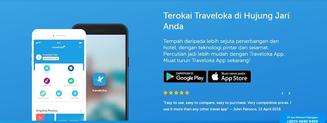 Muat turun Aplikasi Traveloka - Hanya Di hujung Jari Anda Tawaran Hebat Untuk Percutian Sempena Traveloka Saleabration Dan Matta Fair 2019