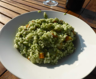 nettle and squash risotto