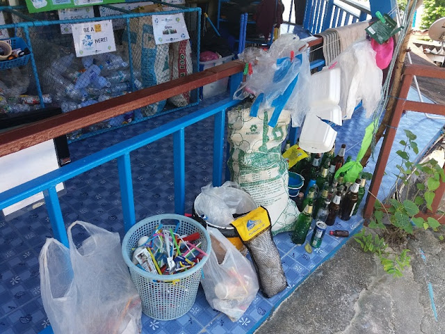 foto van het recyling station bij Blue View Divers in Thailand