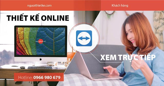 Thiết kế quảng cáo online, KH xem trực tiếp Teamviewer