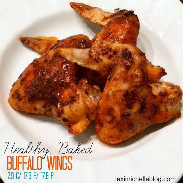 Healthy, baked Buffalo Wings! Just in time for the Superbowl! Macro counts in blog post, iifym/macro friendly meal