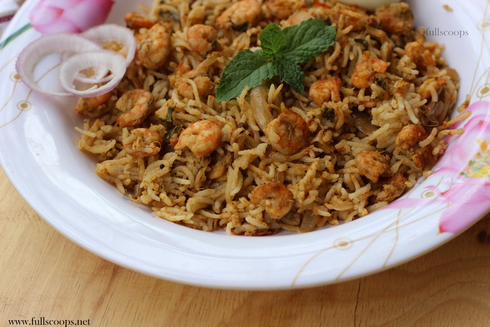 Prawn Biryani ~ Full Scoops - A food blog with easy,simple & tasty recipes!