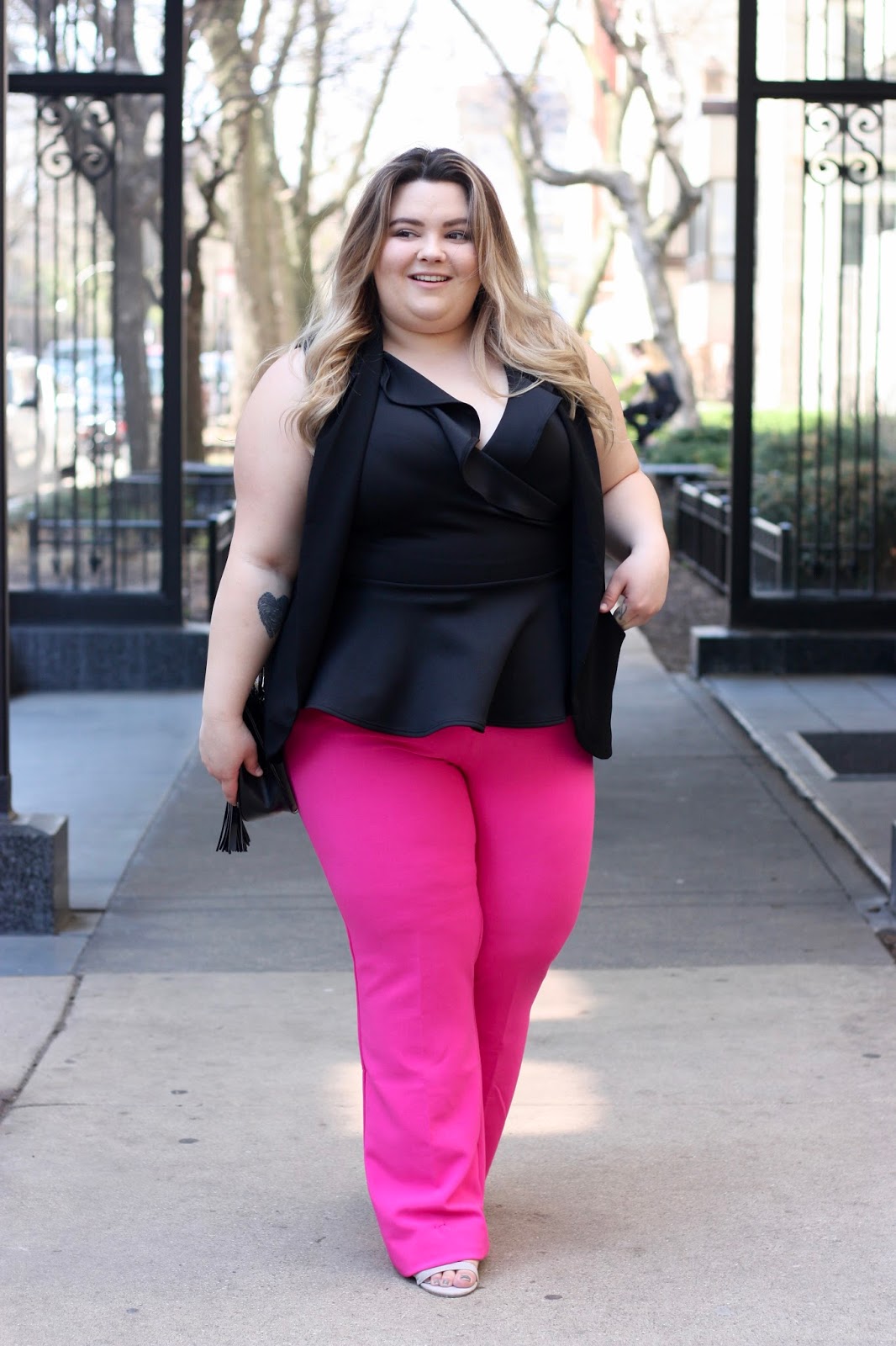 FUCHSIA PLUS SIZE PANTS - Natalie in the City