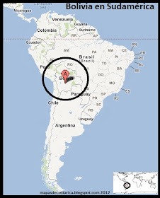 Bolivia en Sudamérica, Google Maps