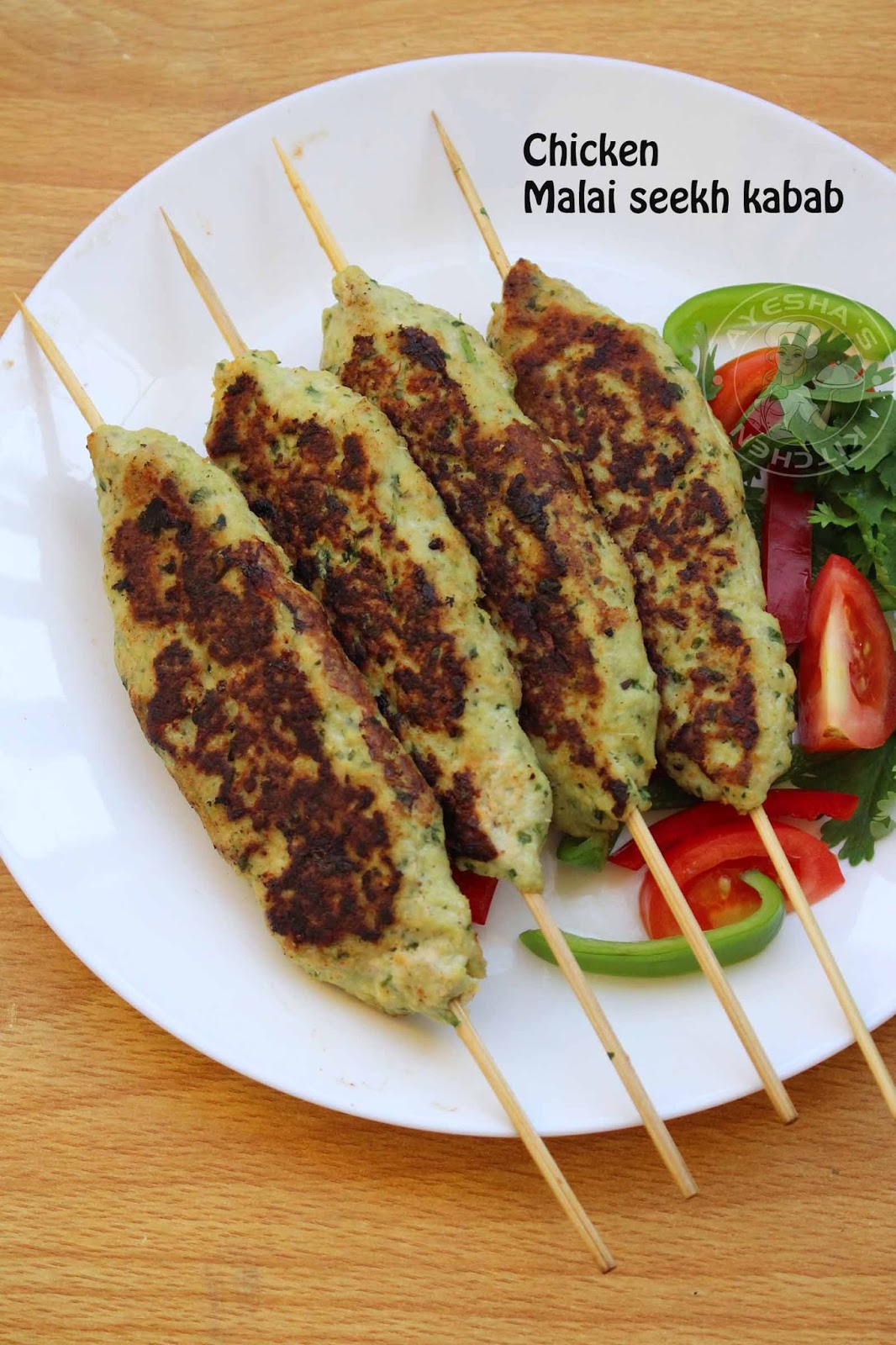 CHICKEN SHISH KEBAB RECIPE MURGH MALAI SEEKH KABAB / STOVE TOP RECIPES