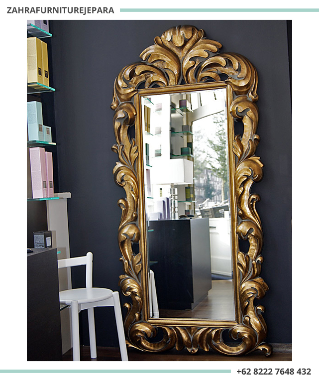 Gambar : Cermin Ukiran Jepara, Cermin Ukiran Ukuran Besar Untuk Ruang Kamar