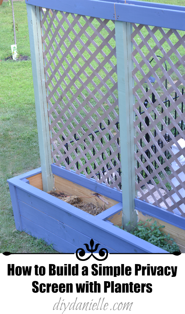 How to build a simple privacy screen with planters to help improve your landscaping. DIY Privacy Planters and Trellis