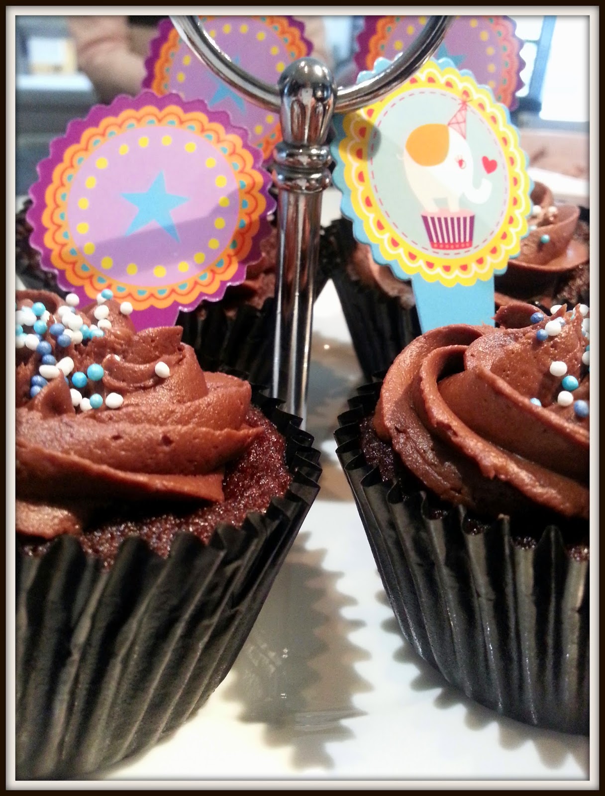 Beautiful Birthday Cupcakes in Vanilla and Chocolate (Gluten+Grain