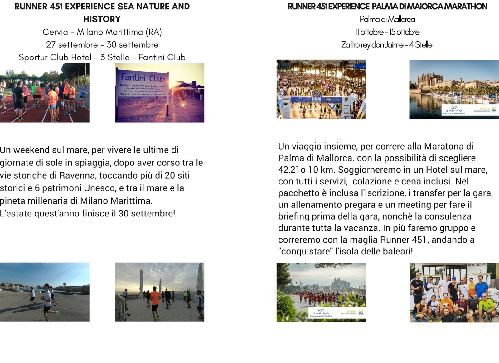 PROGRAMMA CORSA VACANZA CORSA