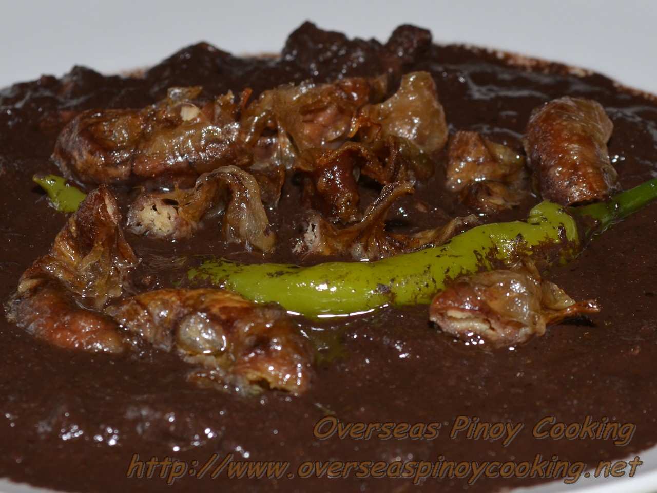 Dinuguan with Fried Isaw