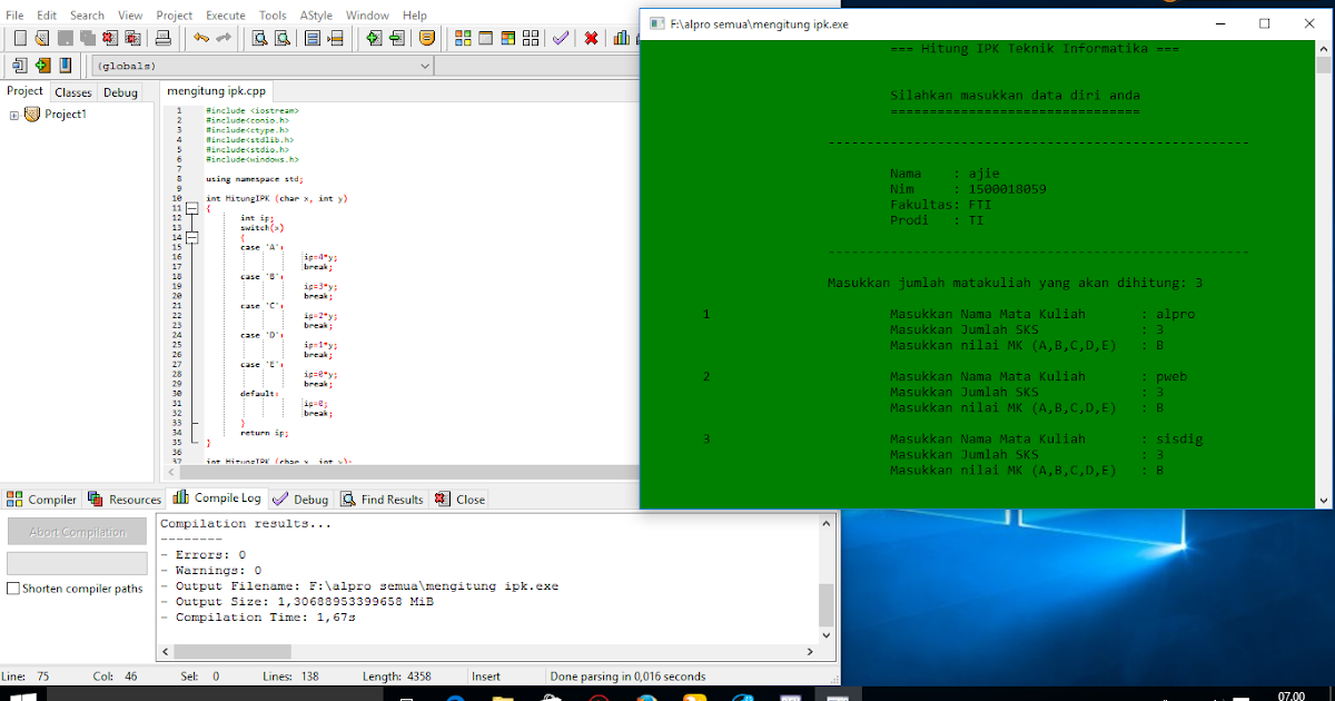 Compile time c