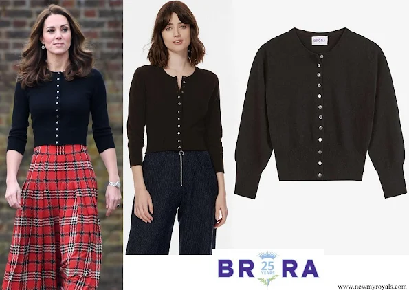 Kate Middleton wore Brora Cashmere Cropped cardigan